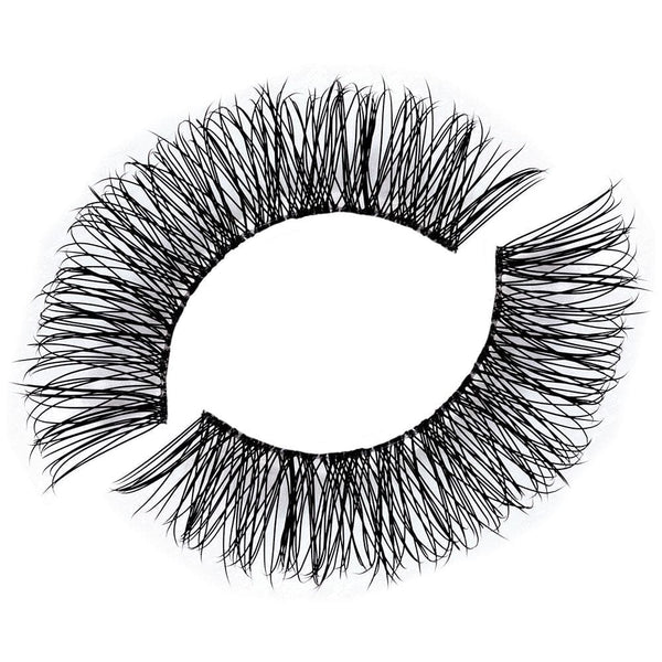 Natural eyelashes with flexible, invisible band
