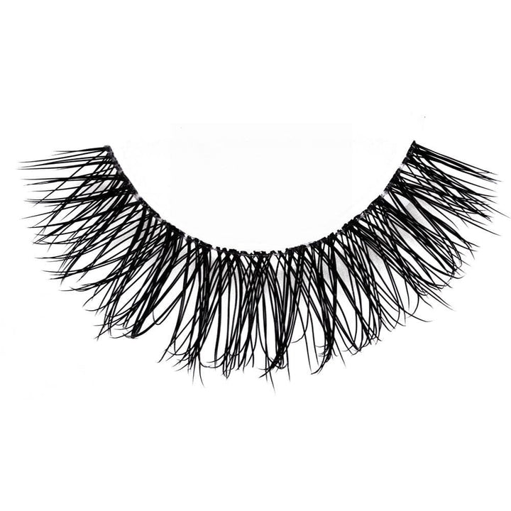 Natural eyelashes with flexible, invisible band