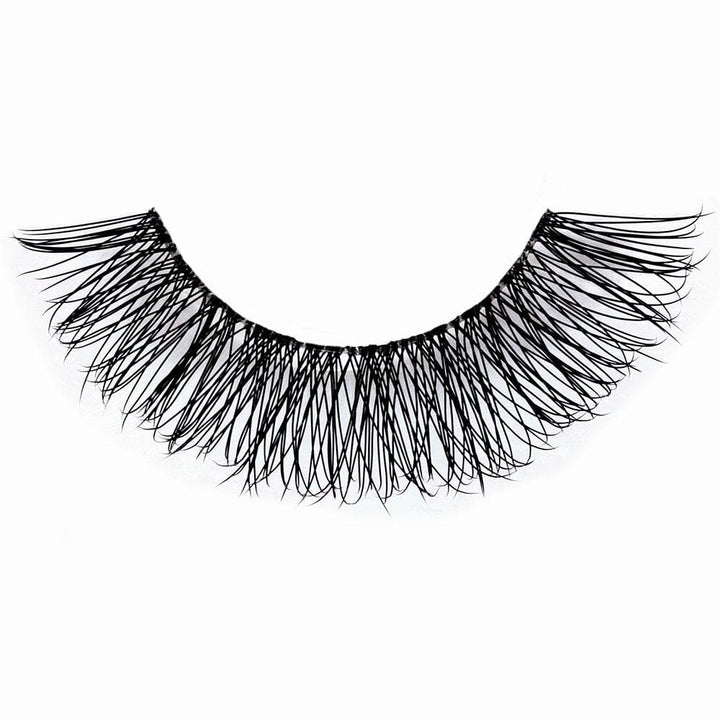 Natural eyelashes with flexible, invisible band