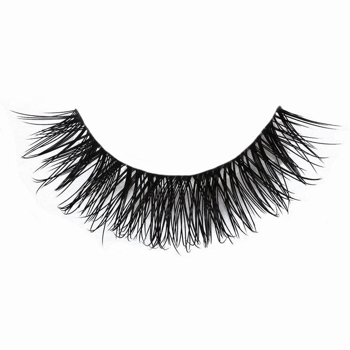 Natural eyelashes with flexible, invisible band