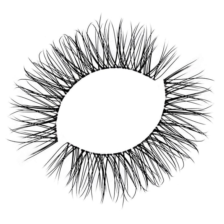 Natural eyelash with clear band 