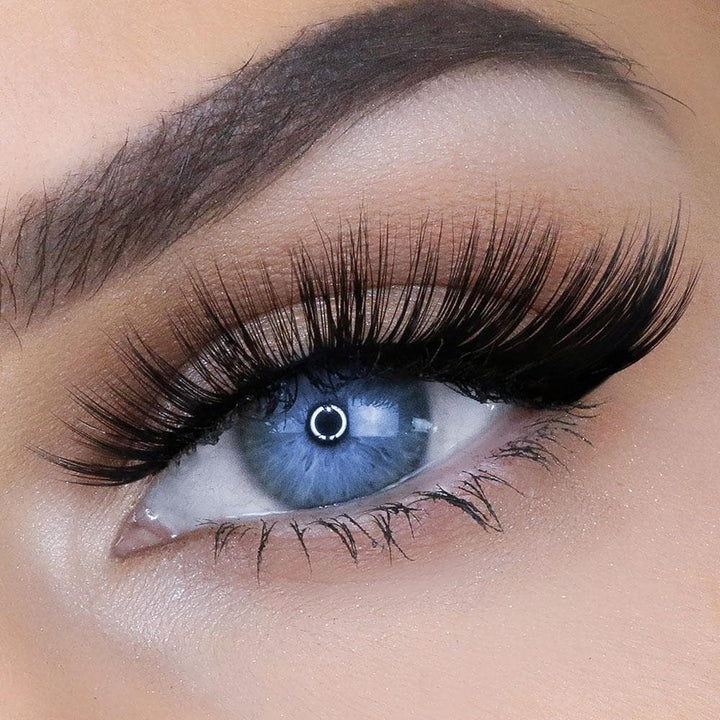 Fluffy faux mink eyelash with flexible cotton band for comfortable wear