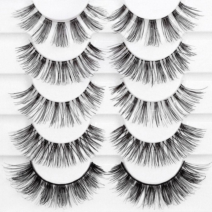 Natural, wispy eyelashes with flexible, comfortable bands